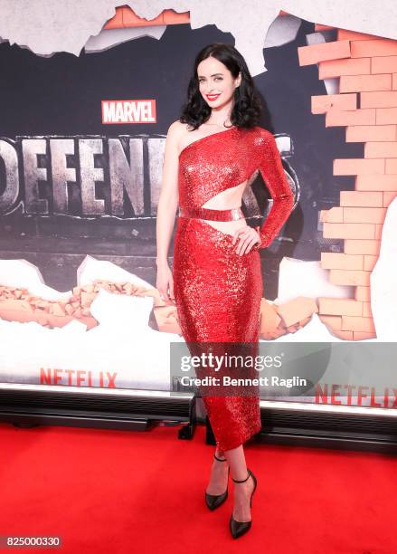 Actress Krysten Ritter attends the "Marvel's The Defenders" New York premiere at Tribeca Performing Arts Center on July 31, 2017 in New York City.