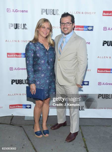 Justine Maurer and John Leguizamo attend "A Midsummer Night's Dream" Opening Night at Delacorte Theater on July 31, 2017 in New York City.