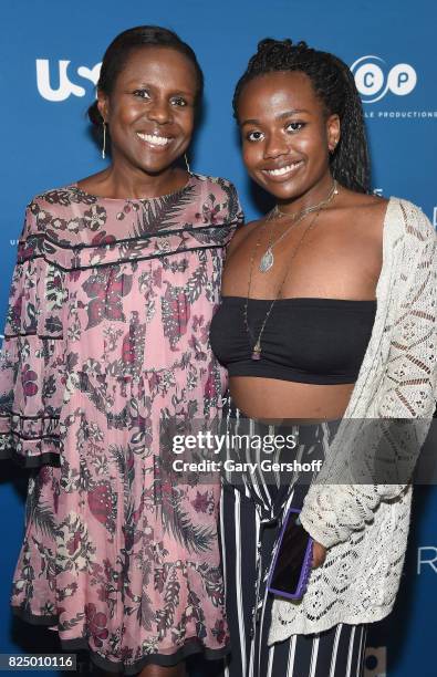 Deborah Roberts and Leila Roker attend "The Sinner" series premiere screening at Crosby Street Hotel on July 31, 2017 in New York City.