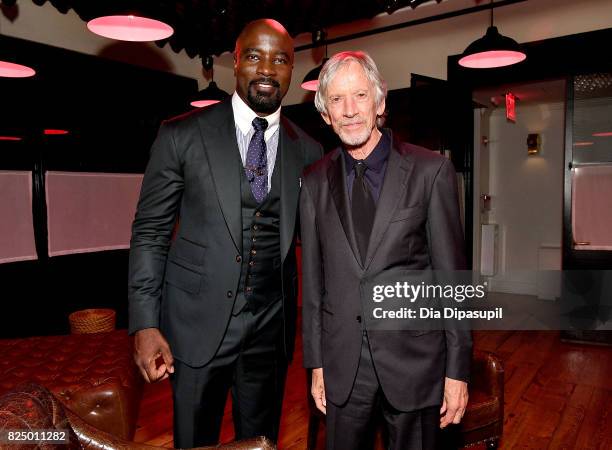 Mike Colter and Scott Glenn attend the "Marvel's The Defenders" New York Premiere - After Party at The Standard Biergarten on July 31, 2017 in New...