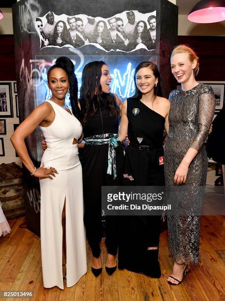 Simone Missick, Rosario Dawson, Jessica Henwick, and Deborah Ann Woll attend the "Marvel's The Defenders" New York Premiere - After Party at The...