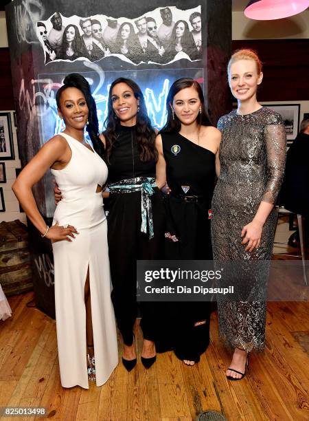 Simone Missick, Rosario Dawson, Jessica Henwick, and Deborah Ann Woll attend the "Marvel's The Defenders" New York Premiere - After Party at The...