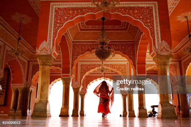 indische palace - amber fort stockfoto's en -beelden