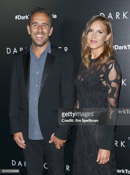 Director Nikolaj Arcel and guest attend "The Dark Tower" New York premiere at Museum of Modern Art on July 31, 2017 in New York City.