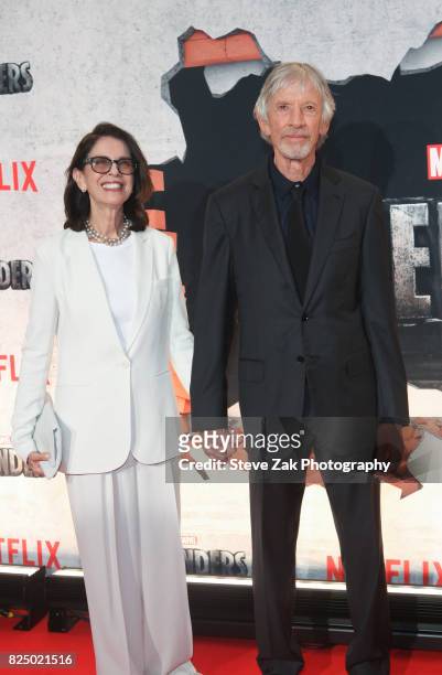 Carol Schwartz and Scott Glenn attend "Marvel's The Defenders" New York Premiere at Tribeca Performing Arts Center on July 31, 2017 in New York City.