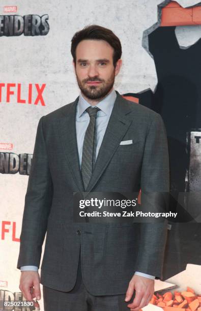 Actor Charlie Cox attends "Marvel's The Defenders" New York premiere at Tribeca Performing Arts Center on July 31, 2017 in New York City.