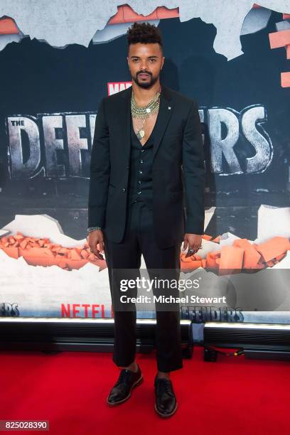 Actor Eka Darville attends the 'Marvel's The Defenders' New York premiere at Tribeca Performing Arts Center on July 31, 2017 in New York City.