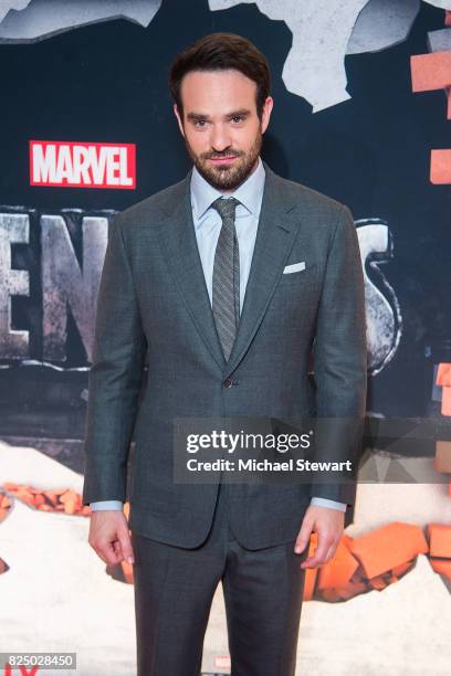 Actor Charlie Cox attends the 'Marvel's The Defenders' New York premiere at Tribeca Performing Arts Center on July 31, 2017 in New York City.