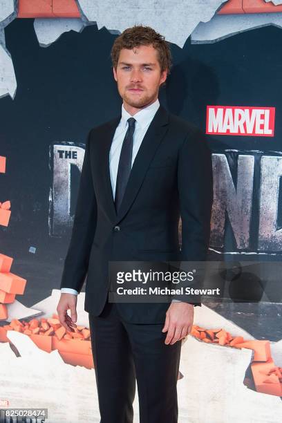 Actor Finn Jones attends the 'Marvel's The Defenders' New York premiere at Tribeca Performing Arts Center on July 31, 2017 in New York City.