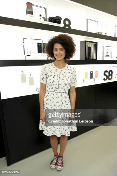 Actor Nathalie Emmanuel at the Samsung Studio Launch Event on July 31, 2017 in Glendale, California.