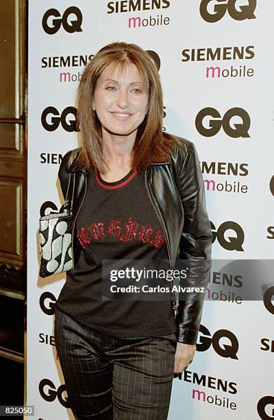 Spanish designer Purificacion Garcia attends the Spring/Summer 2001 GQ fashion show party May 7, 2001 in Madrid, Spain.