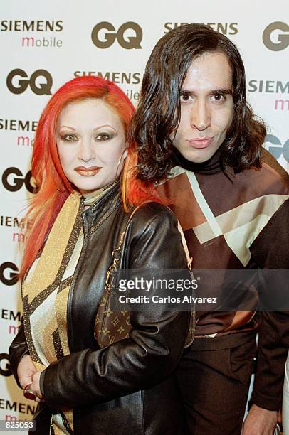 Spanish singer Alaska and her husband Mario Vaquerizo the Spring/Summer 2001 GQ fashion show party May 7, 2001 in Madrid, Spain.