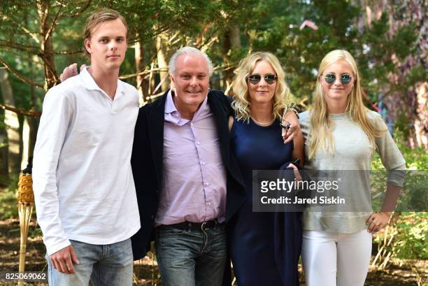 Roger Ferris, Wendy Ferris and family attend The 24th Annual Watermill Center Summer Benefit & Auction at The Watermill Center on July 29, 2017 in...