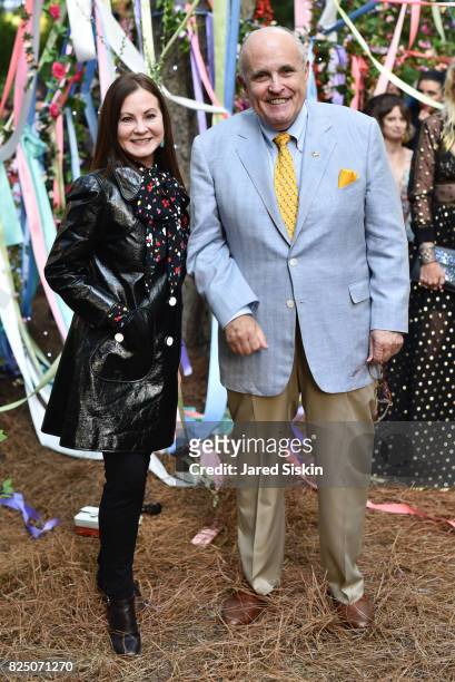 Judith Giuliani and Rudy Giuliani attend The 24th Annual Watermill Center Summer Benefit & Auction at The Watermill Center on July 29, 2017 in Water...