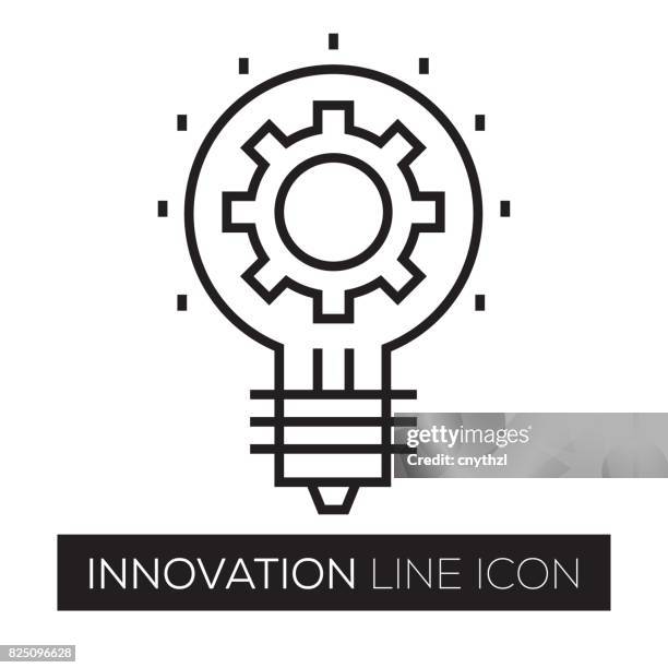 innovation line icon - innovation logo stock illustrations