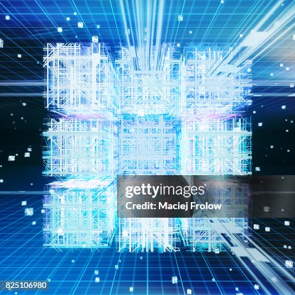 Quantum computing, conceptual artwork Quantum computing, conceptual artwork