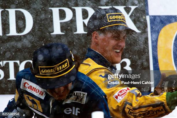 Michael Schumacher, Alain Prost, Grand Prix of Portugal, Estoril, 26 September 1993.