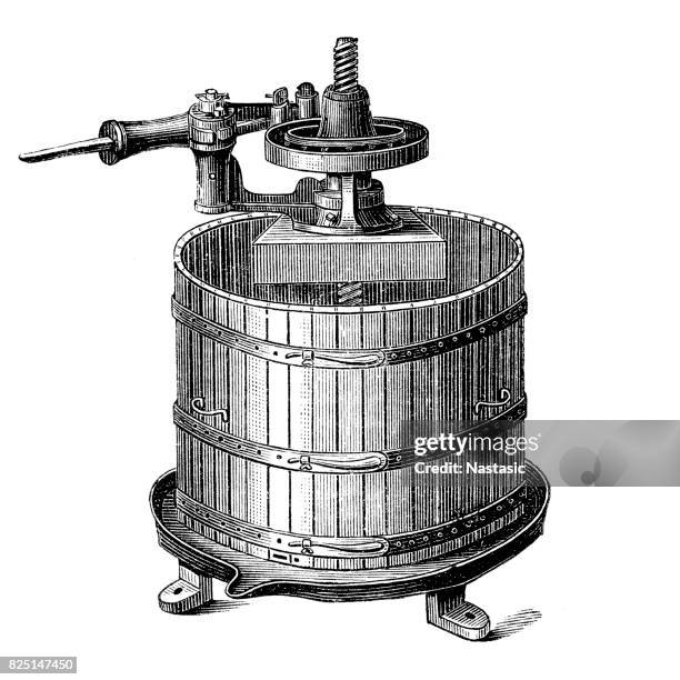 illustrazioni stock, clip art, cartoni animati e icone di tendenza di pressa per frutta - aceto