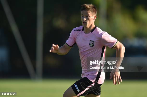 Radoslaw Murawski of Palermo in action during a friendly match between US Citta' di Palermo and Monreale at Carmelo Onorato training center on July...