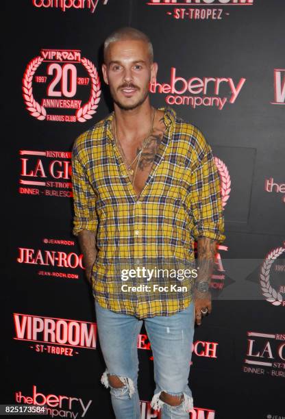 Matt Pokora attends the Huko DJ Set Party at VIP Room Saint Tropez on July 31, 2017 in Saint-Tropez, France.