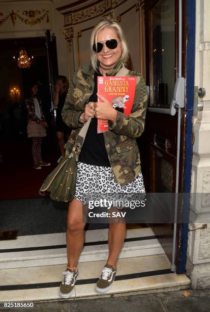 Katy Hill attends the matinee performance of Gangsta Granny at The Garrick Theatre on August 1, 2017 in London, England.