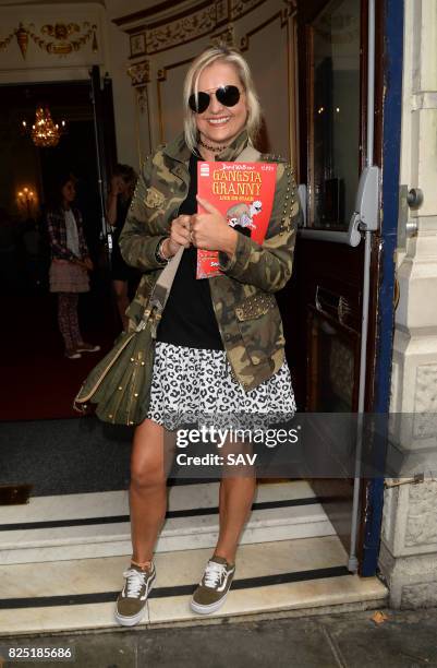 Katy Hill attends the matinee performance of Gangsta Granny at The Garrick Theatre on August 1, 2017 in London, England.