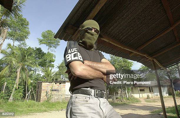 Commandant Salomon, chief of the United Self Defense Force of Colombia poses for a photograph May 6, 2001 in Barrancabermeja, Colombia. The AUC, as...