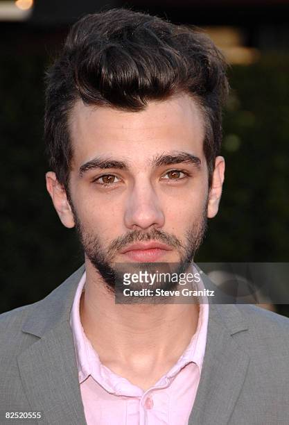 Jay Baruchel arrives at the Los Angeles Premiere Of "Tropic Thunder" at the Mann's Village Theater on August 11, 2008 in Los Angeles, California.