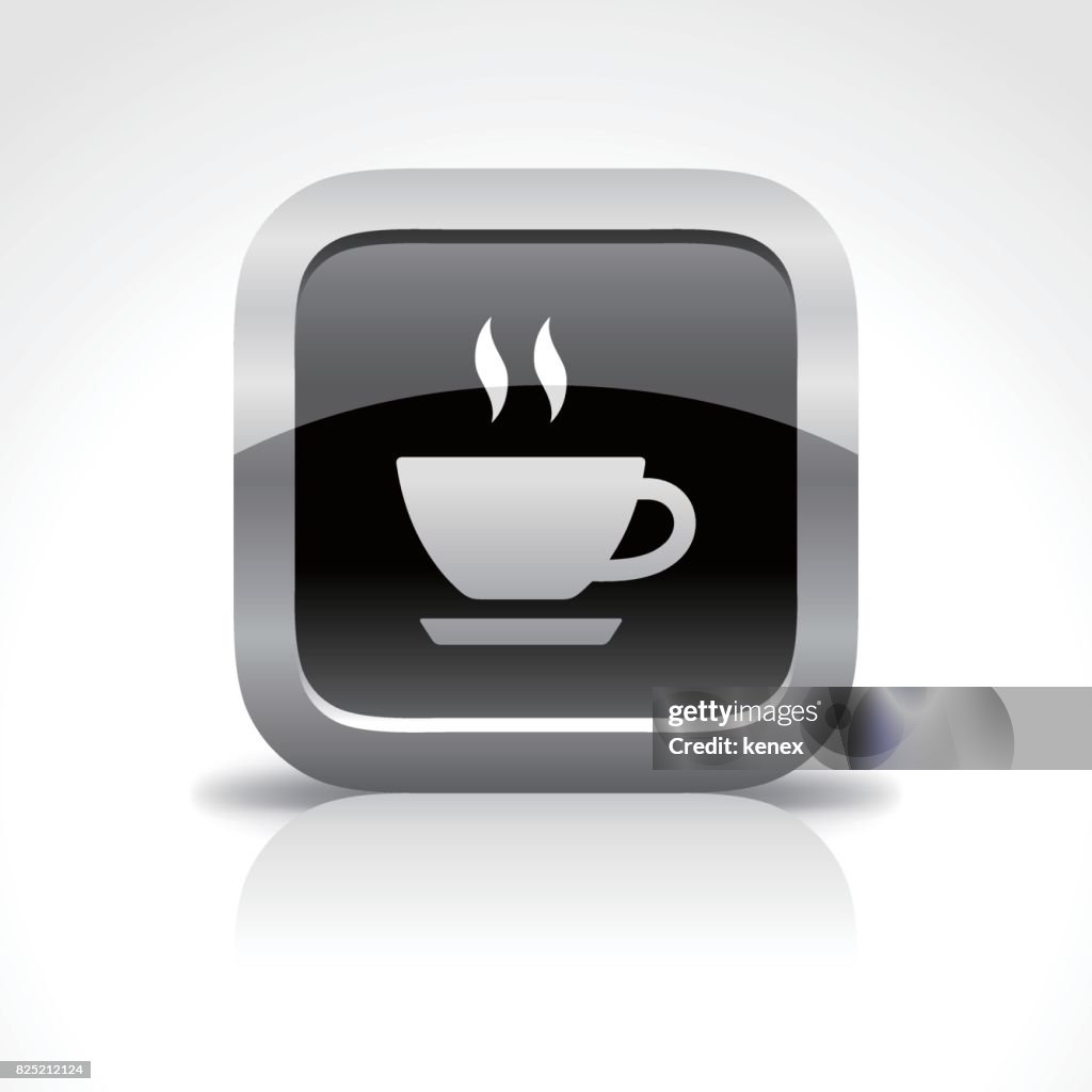Restaurant and Cafe Glossy Button Icon