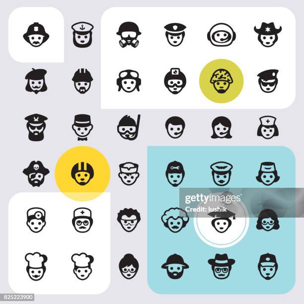 occupation icon set - pith stock illustrations