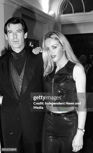 Pierce Brosnan and ex-Bond girl Alison Doody at the Reception in the Gresham Hotel for his new James Bond movie Golden Eye, .