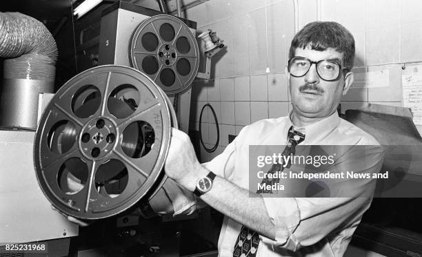 Chief Projectionist Brian Merriman at the Adelphi Cinema, puts on the film High Society which marked the closure of the Dublin Landmark, .