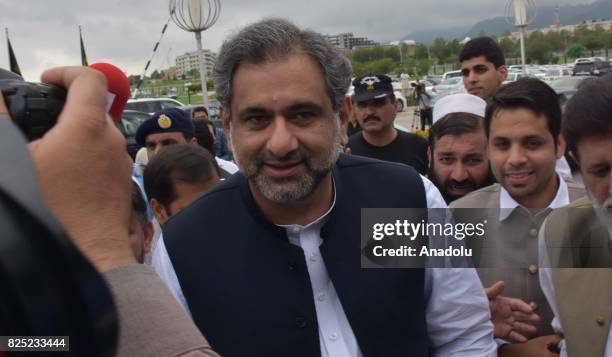Shahid Khaqan Abbasi is seen after Pakistan's parliament elects Abbasi as the country's new prime minister following last weeks resignation of Nawaz...