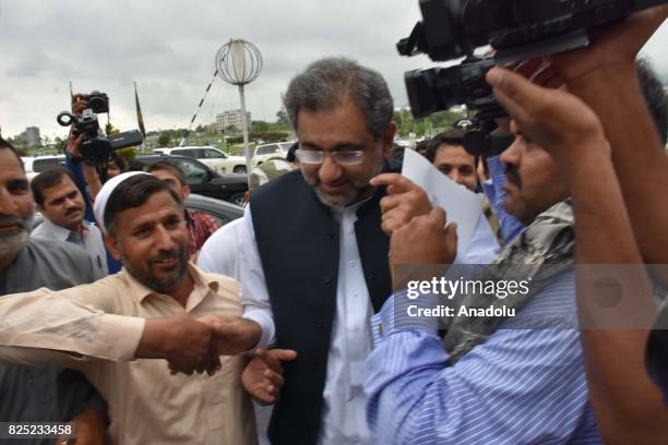 Shahid Khaqan Abbasi is seen after Pakistan's parliament elects Abbasi as the country's new prime minister following last weeks resignation of Nawaz...