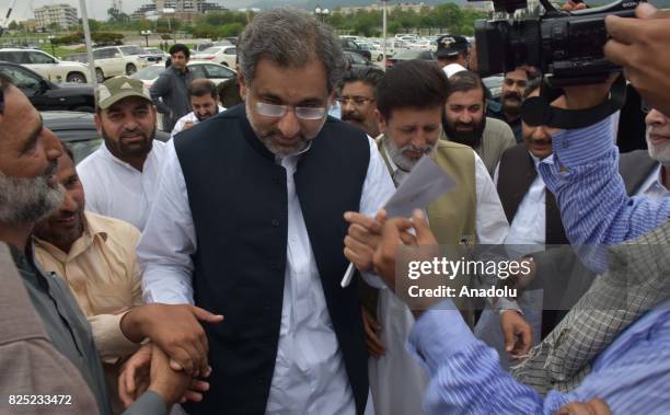 Shahid Khaqan Abbasi is seen after Pakistan's parliament elects Abbasi as the country's new prime minister following last weeks resignation of Nawaz...