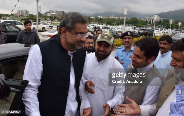 Shahid Khaqan Abbasi is seen after Pakistan's parliament elects Abbasi as the country's new prime minister following last weeks resignation of Nawaz...