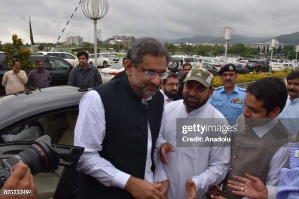 Shahid Khaqan Abbasi is seen after Pakistan's parliament elects Abbasi as the country's new prime minister following last weeks resignation of Nawaz...