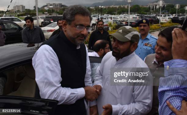 Shahid Khaqan Abbasi is seen after Pakistan's parliament elects Abbasi as the country's new prime minister following last weeks resignation of Nawaz...