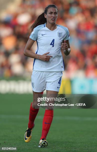 Jill Scott of England in action during the UEFA Women's Euro 2017 Quarter Final match between England and France at Stadion De Adelaarshorst on July...