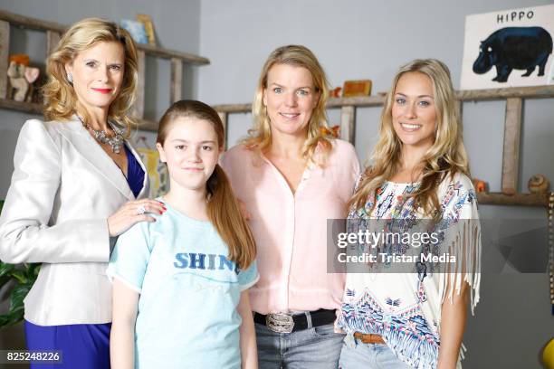 Leslie Malton, Laurena Marisol Lehrich, Mirja Boes and Sina Tkotsch during the set visit of the new RTL series 'Beste Schwestern' on August 1, 2017...