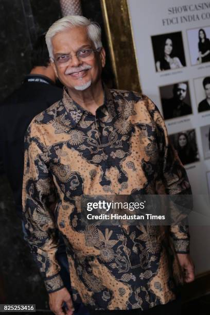 Political analyst Sanjaya Baru spotted during the India Couture Week 2017 on July 29, 2017 in New Delhi, India.