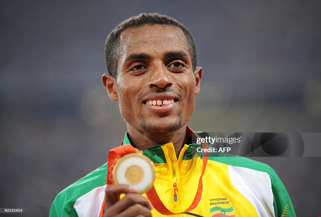 Ethiopia's Kenenisa Bekele poses on the