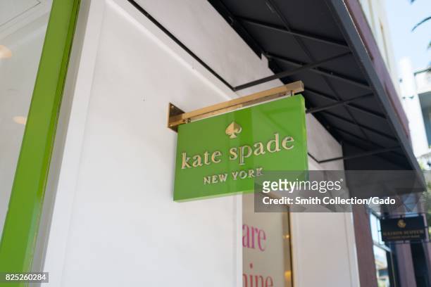 Signage for the Kate Spade clothing store at Santana Row, an upscale shopping center in the Silicon Valley town of San Jose, California, July 21,...