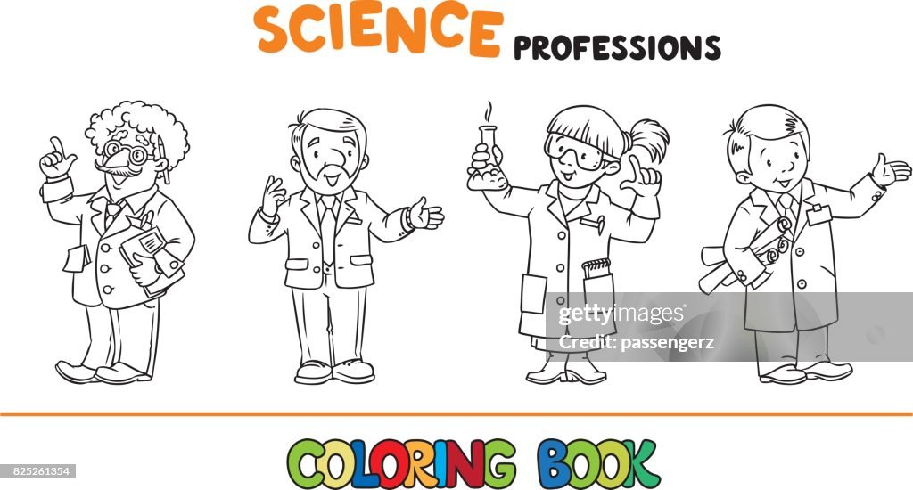 Science Proffessions Science Professions Coloring Book Set High-Res Vector Graphic - Getty ...