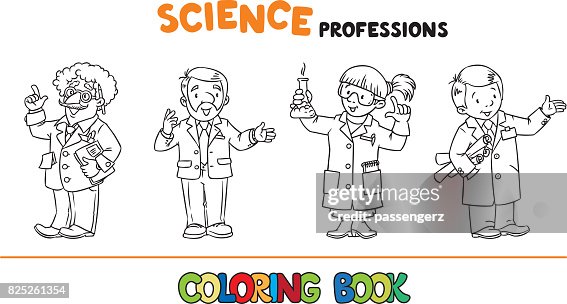 Science Professon Science Professions Coloring Book Set High-Res Vector Graphic - Getty ...