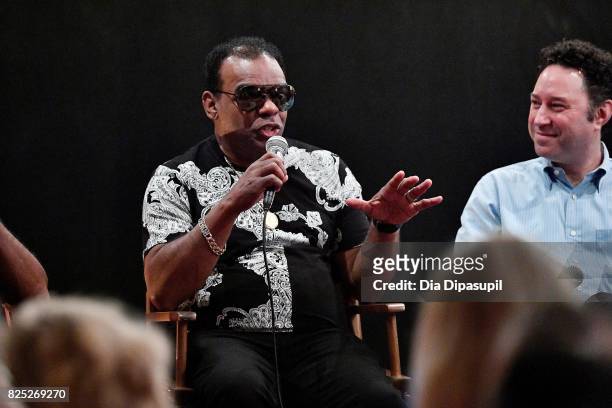 Ronald Isley and Alan Light attend the Santana and The Isley Brothers Media Event at Electric Lady Studio on August 1, 2017 in New York City.