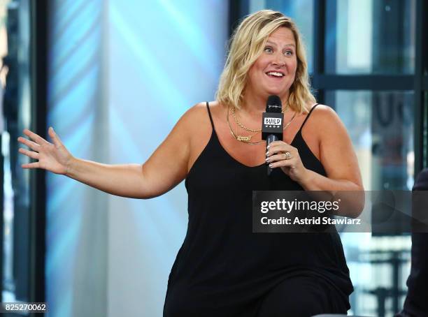 Comedian Bridget Everett discusses her film "Fun Mom Dinner" at Build Studio on August 1, 2017 in New York City.