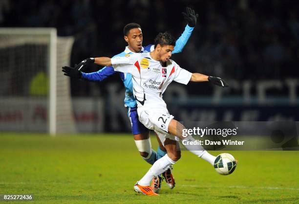 Kevin BRU / Hassane ALLA - - Le Havre / Boulogne - 27eme journee de Ligue 2,