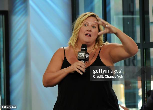 Bridget Everett attends Build series to discuss the new comedy "Fun Mom Dinner" at Build Studio on August 1, 2017 in New York City.