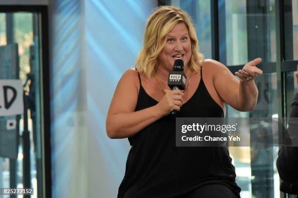 Bridget Everett attends Build series to discuss the new comedy "Fun Mom Dinner" at Build Studio on August 1, 2017 in New York City.